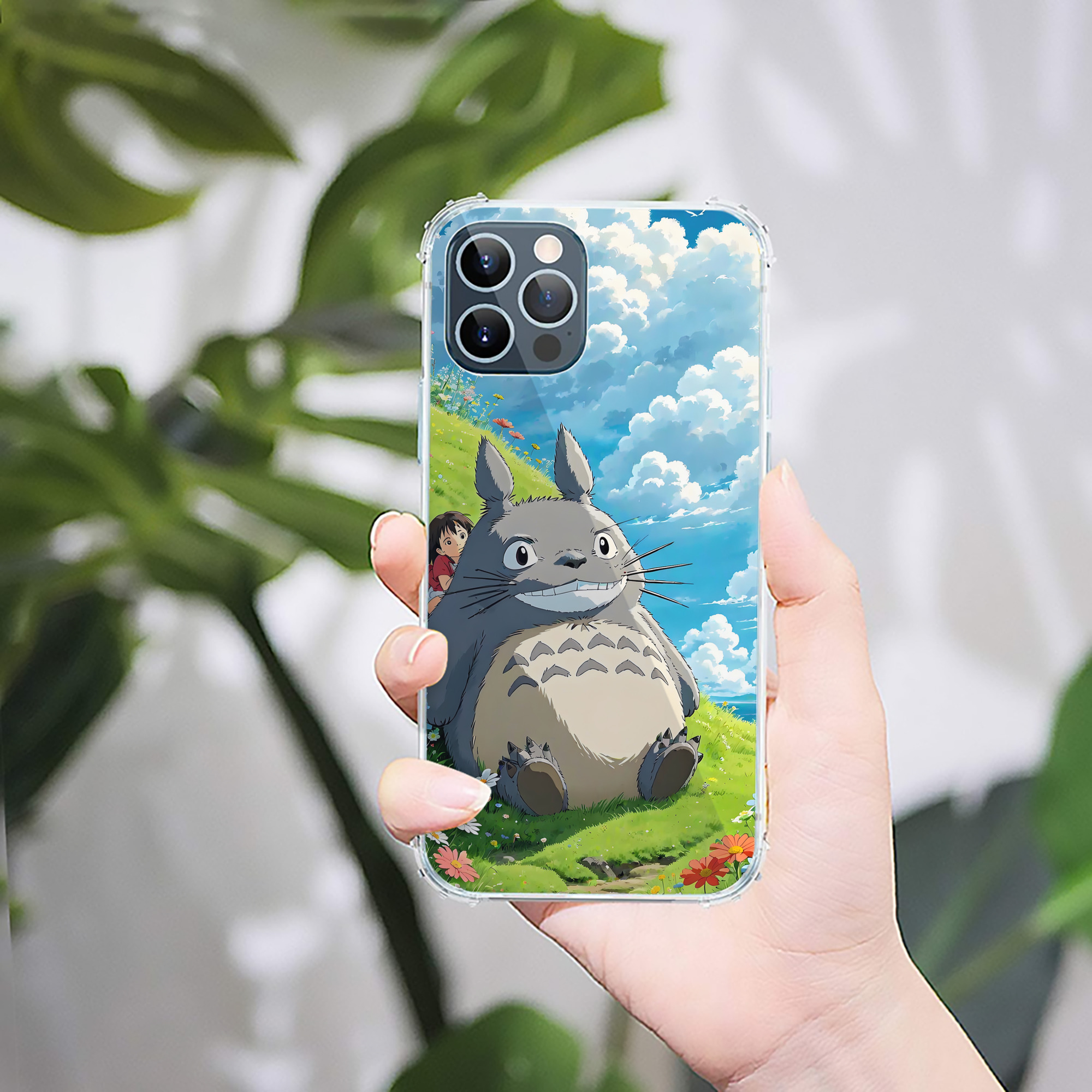 （画像用） となりのトトロ 草壁メイ 草壁サツキ My Neighbor Totoro Satsuki Kusakabe Mei Kusakabe 【iPhone 12シリーズ対応】透明スマホケース（クリアソフトケース）